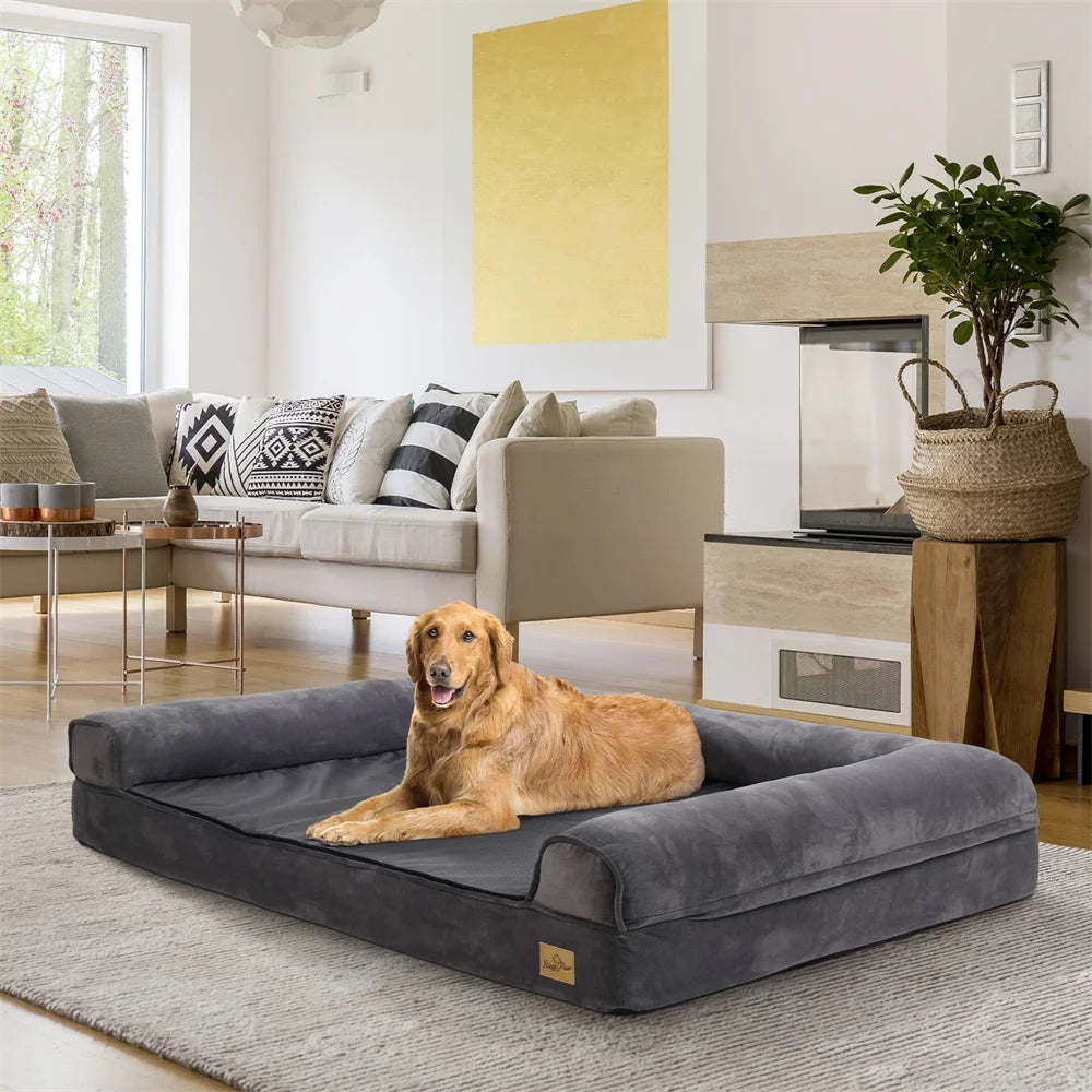 BORWARTC Calming Orthopedic Dog Bed Removable Cover