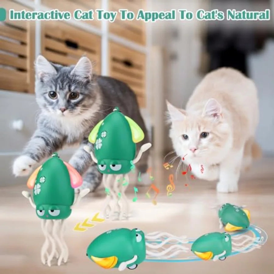 Hign-concerned Interactive Octopus Cat Toy Dancing Light