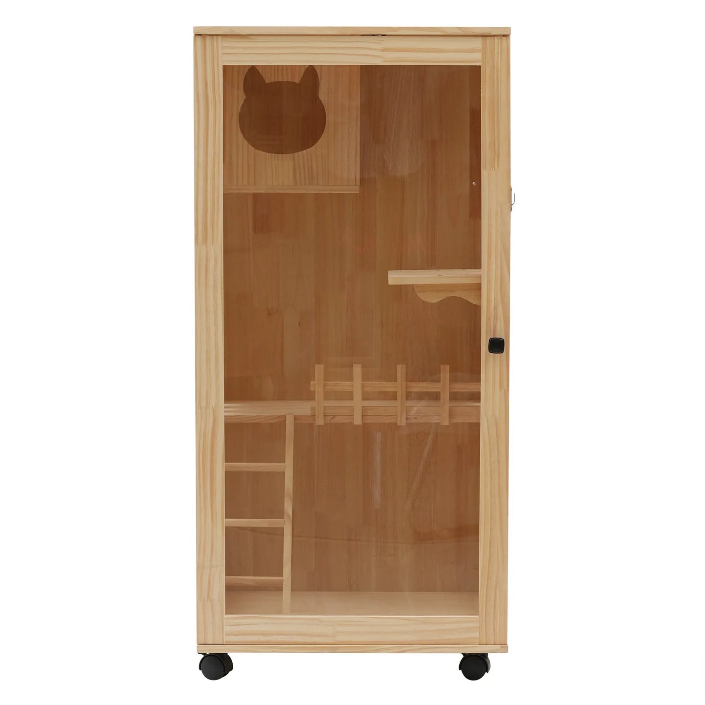 Closure Wooden Indoor Cat Enclosure Catio Kit With Ramp