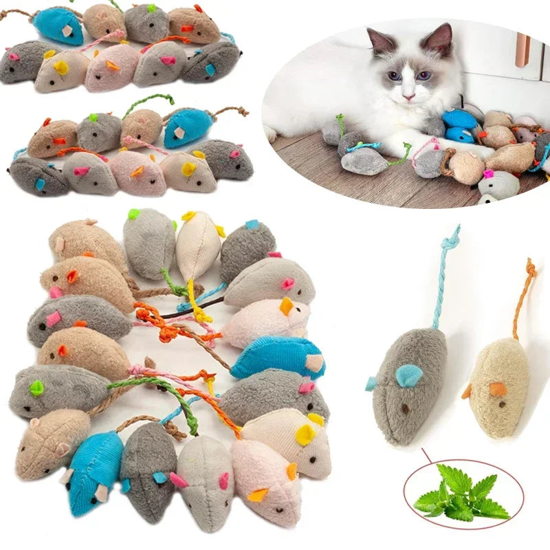 Catnip Rattle Mouse Toys For Cats 12 Pack Interactive