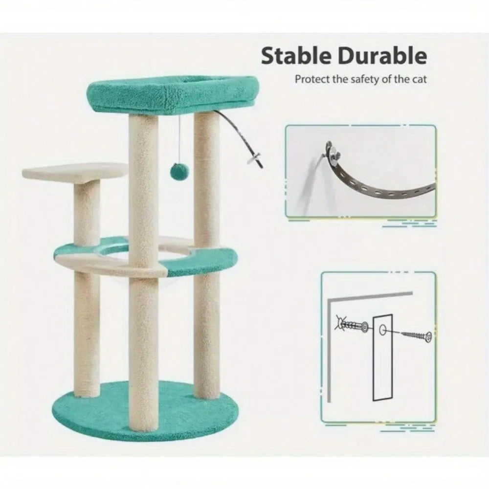 Guangdong Cat Tree Tower With Clear Capsule For Indoor Cats