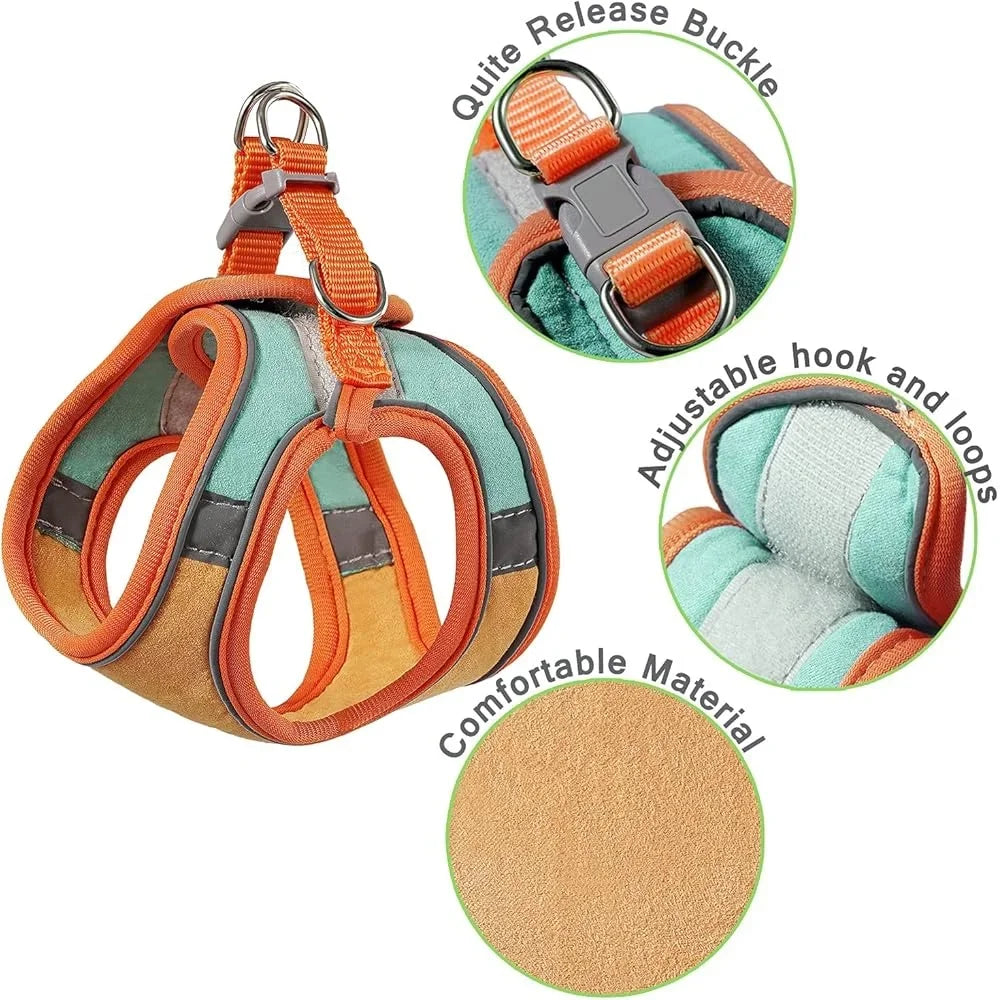 DUTRIEUX Escape Proof Cat Harness Leash Set Reflective Vest