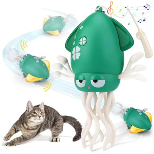 Hign-concerned Interactive Octopus Cat Toy Dancing Light