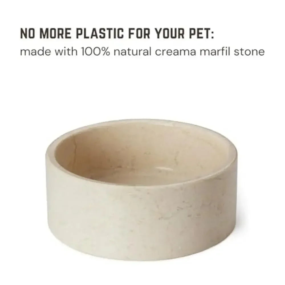 XMSJ Marble Stone Dog Bowl Premium Food and Water Dish
