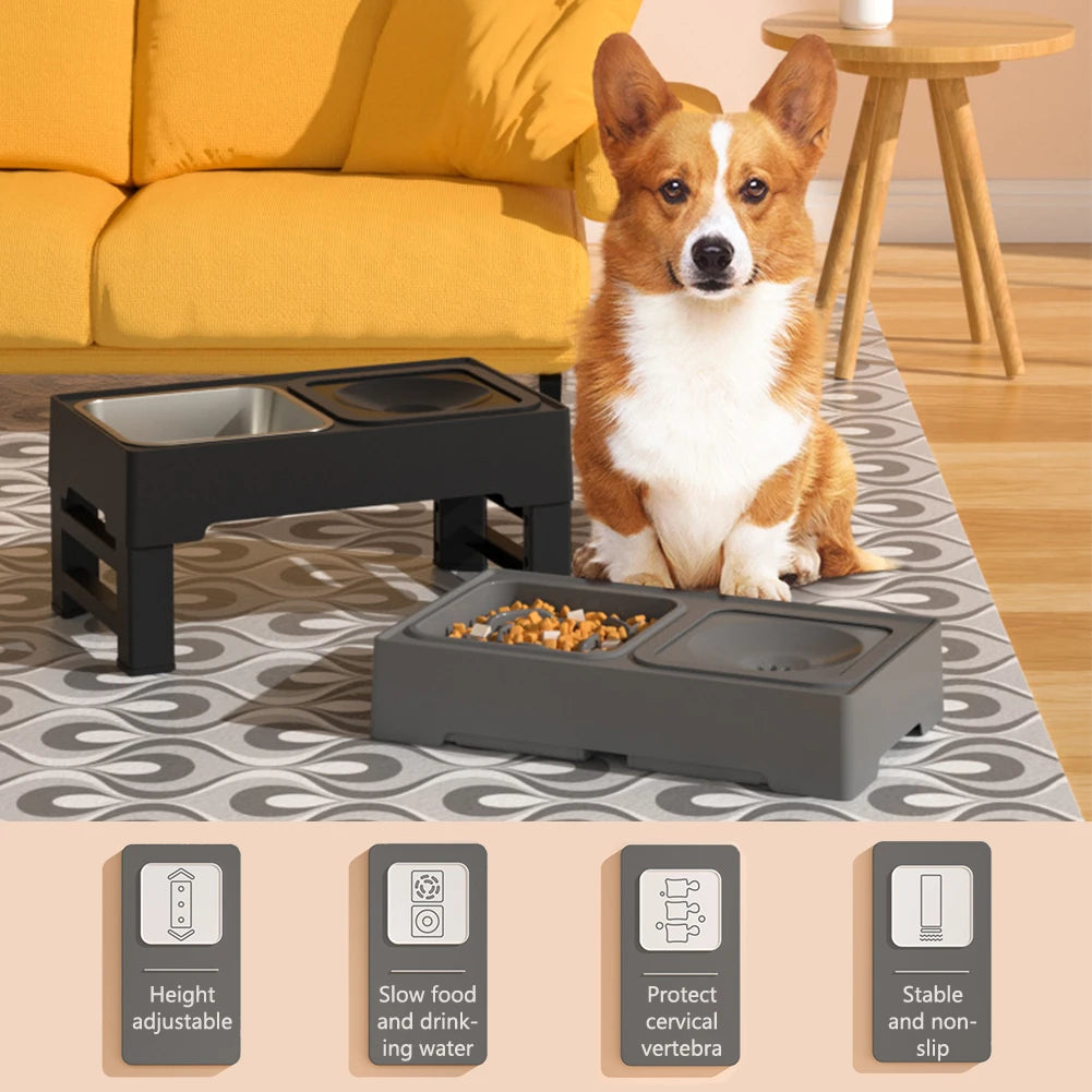 Twister CK 3 In 1 Stainless Steel Slow Feed Pet Water Bowls