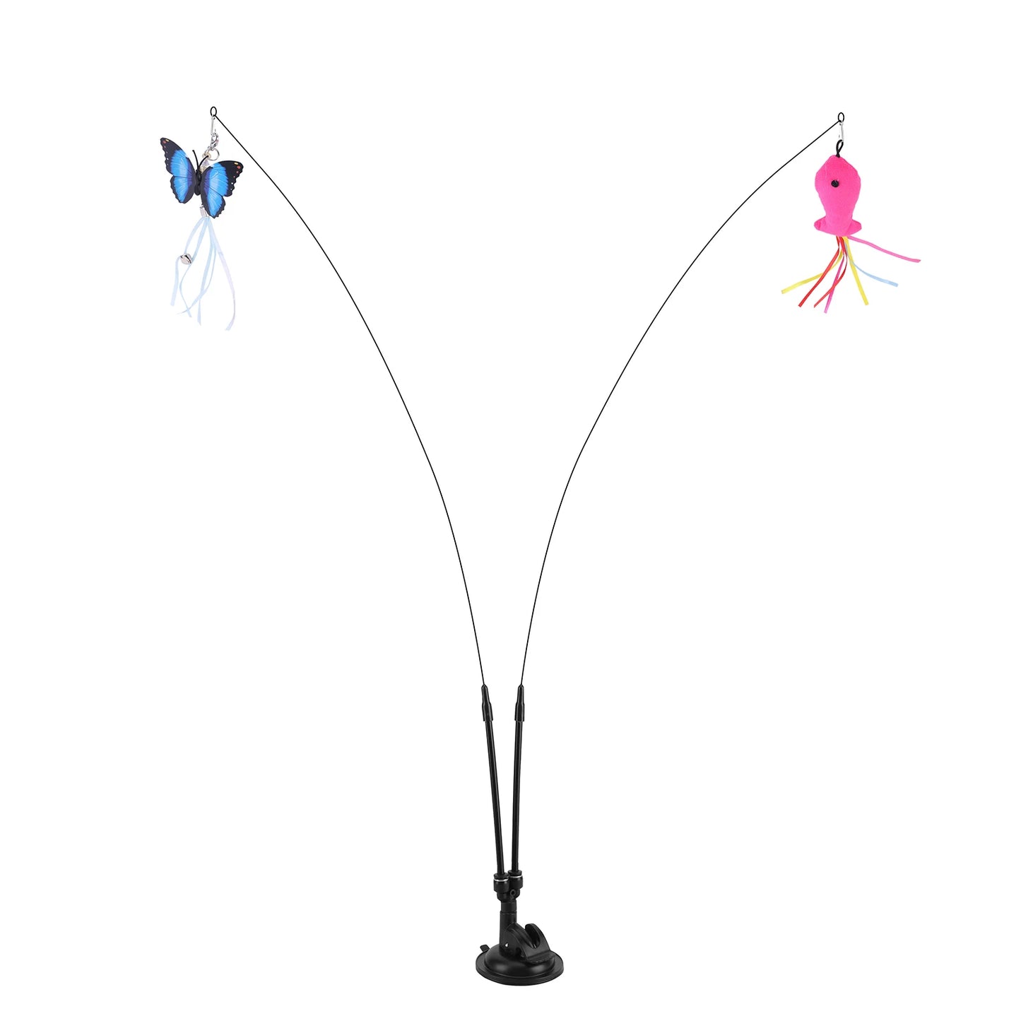 APWIKOGER Pet Cat Toy Set Teaser Stick with Detachable Head