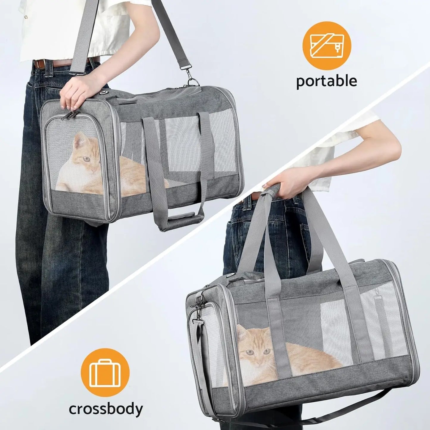 Airline Approved Soft Sided Pet Carrier Removable Board