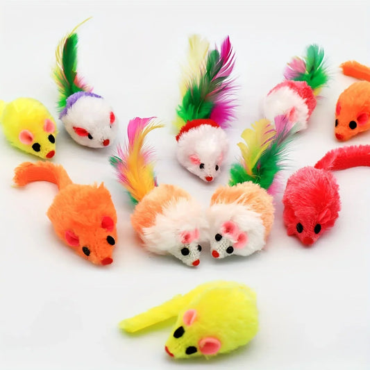 Catnip Rattle Mouse Toys For Cats 12 Pack Interactive