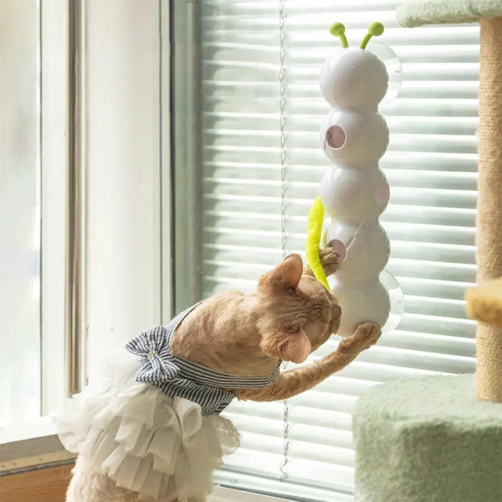 Hign-Concerned Caterpillar Cat Toy Motion Activated Tail