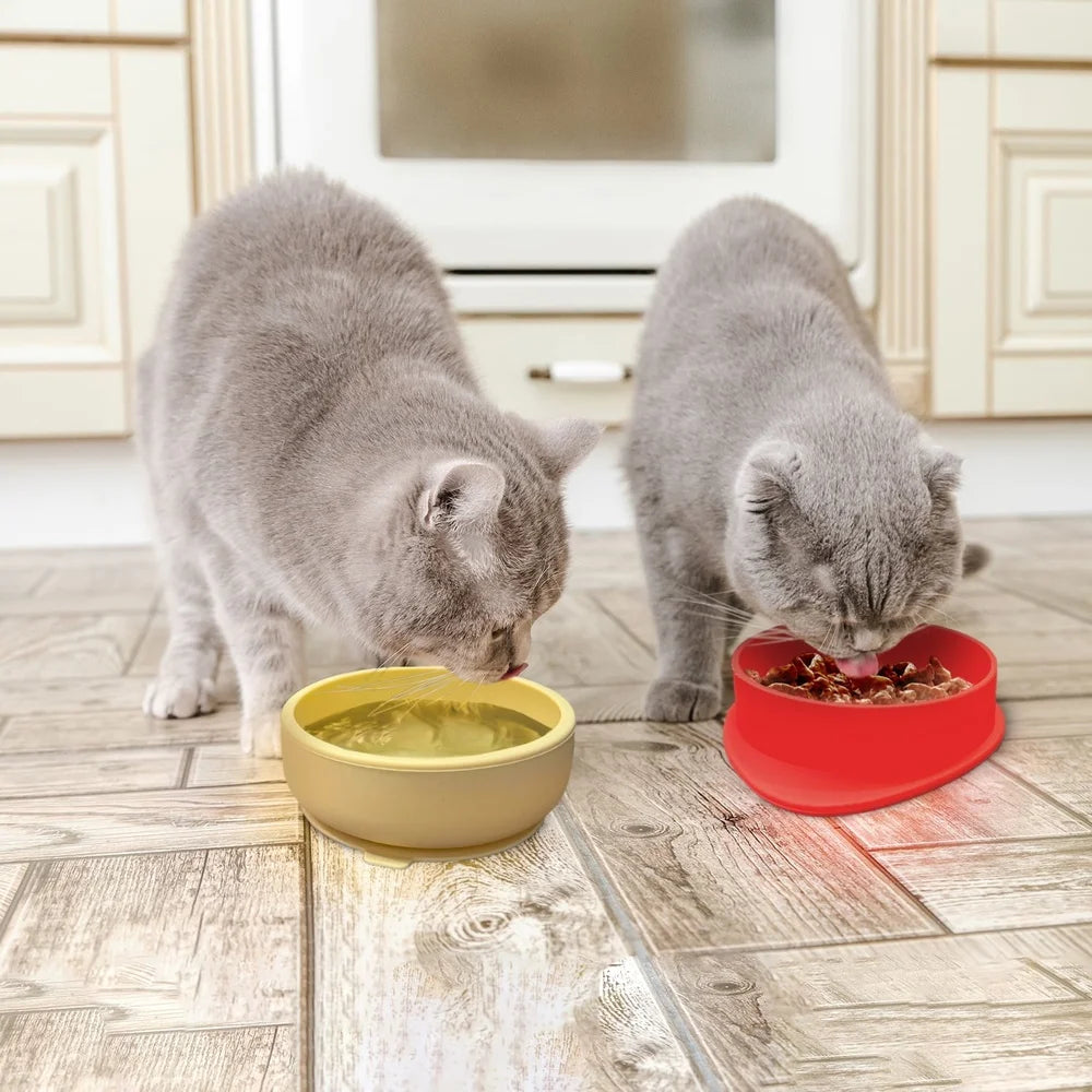 XMSJ Strawberry Shaped Silicone Pet Bowl Suction Base