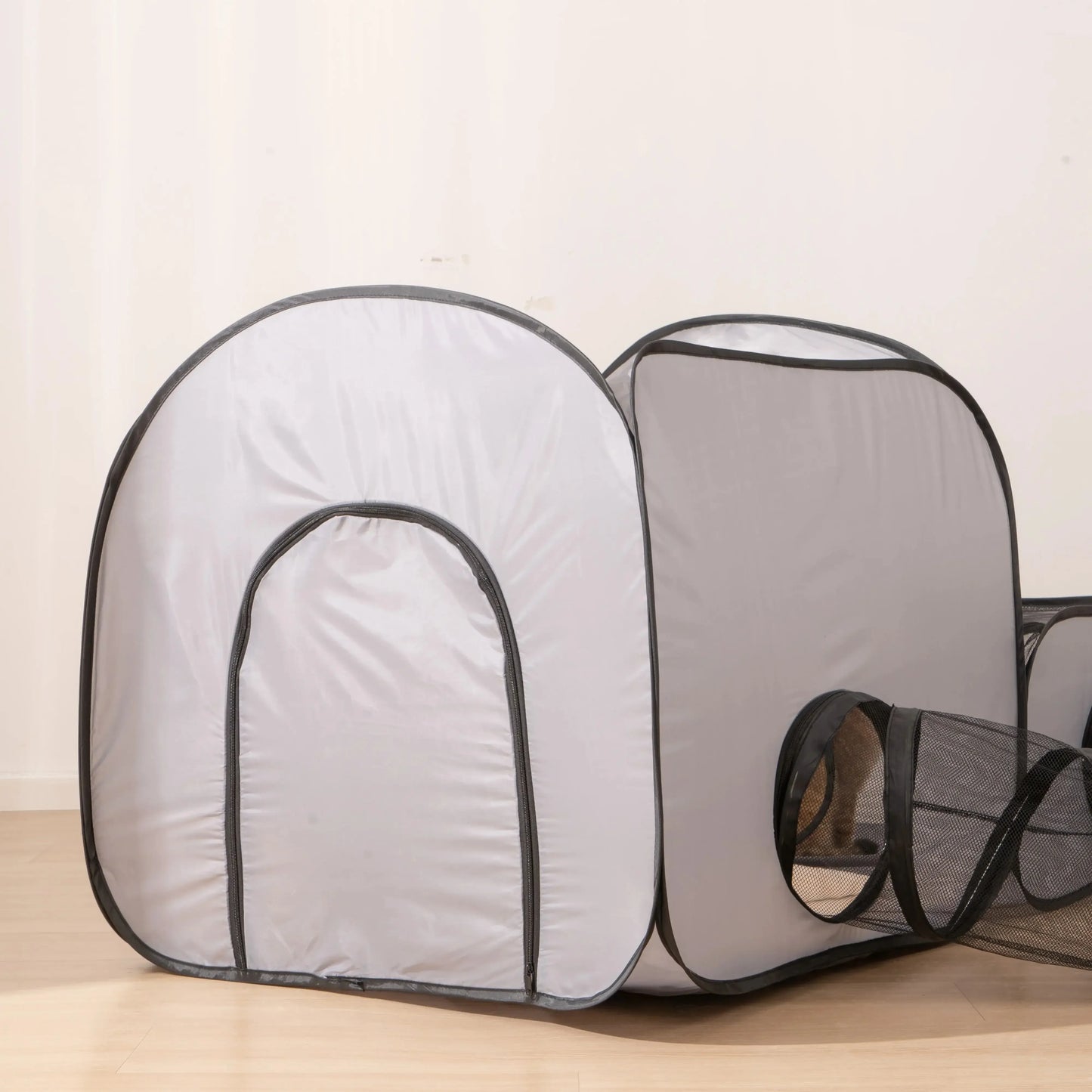 Foldable Oxford Cloth Pets Nest With Play Tunnel Cats Dogs
