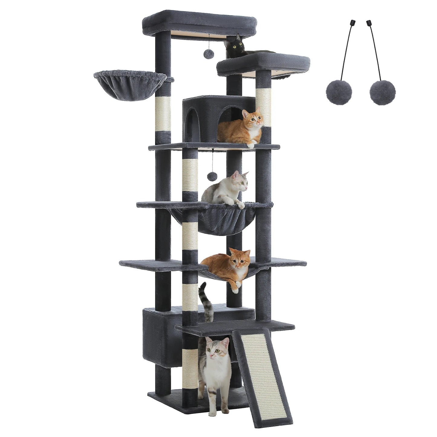 PAWZ Road Multi Level Cat Tree Tower With Sisal Posts