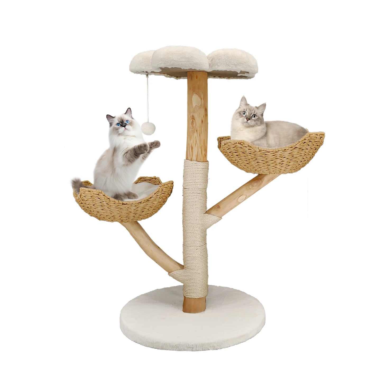 BORWARTCN Cat Tree Tower Plush Condo Scratching Posts
