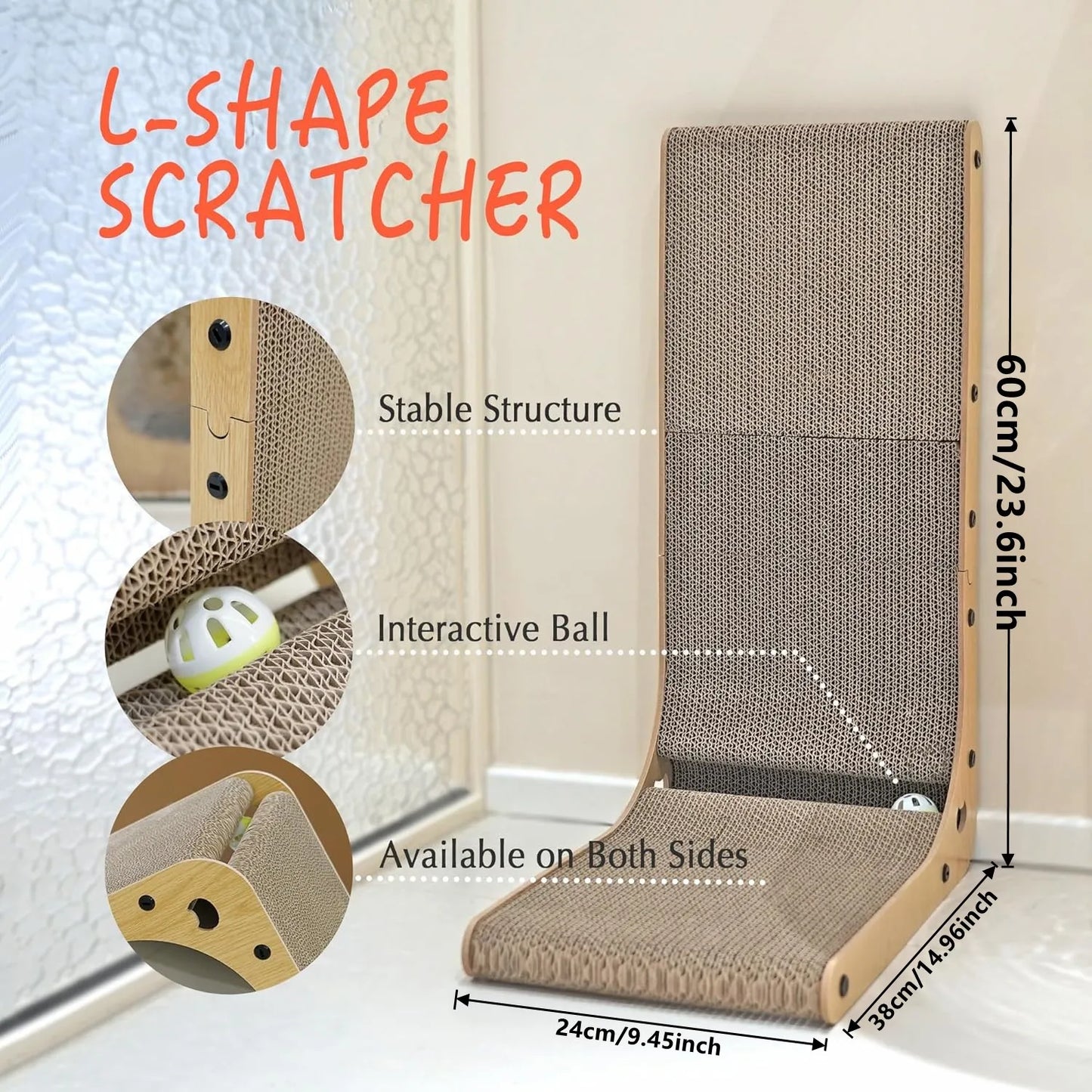 Guangdong L Shaped Cat Scratcher Cardboard Pad For Cats