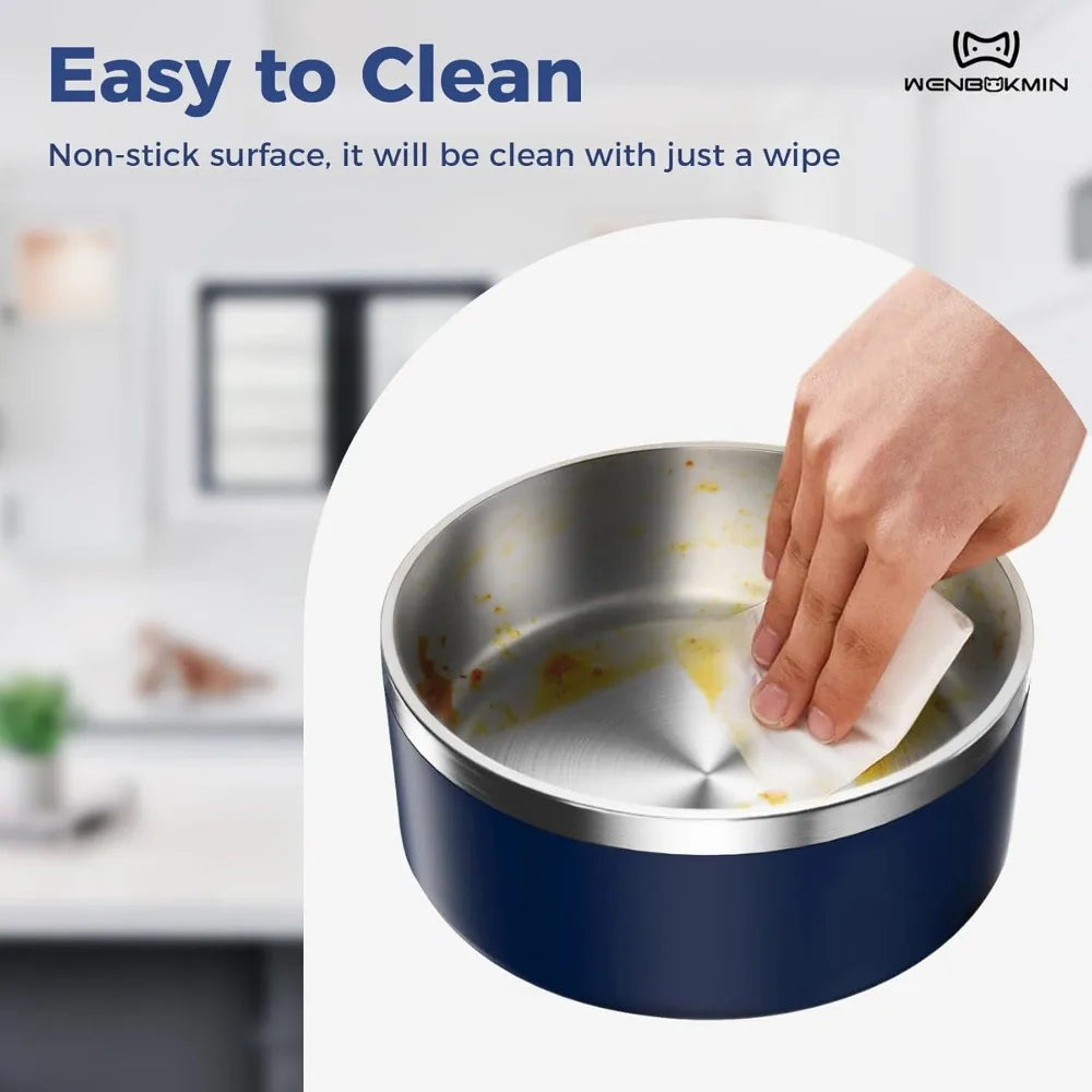 Breed Stainless Steel Dog Bowl Non Slip Quiet Bottom