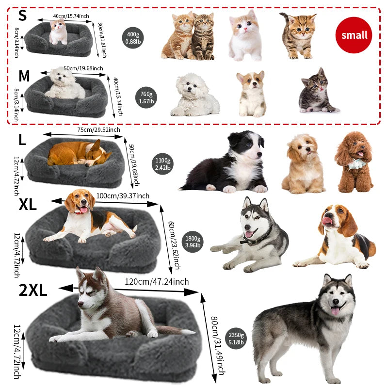 Jiangsu Ortho Thickened Dog Bed For Large Breeds Plush