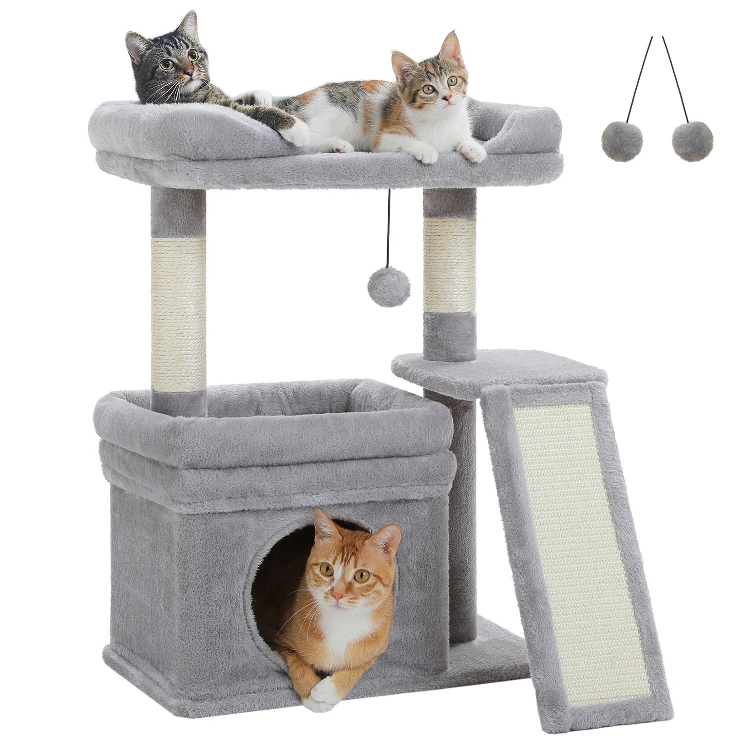PAWZ Road Small Indoor Cat Tree Tower With Sisal Pad