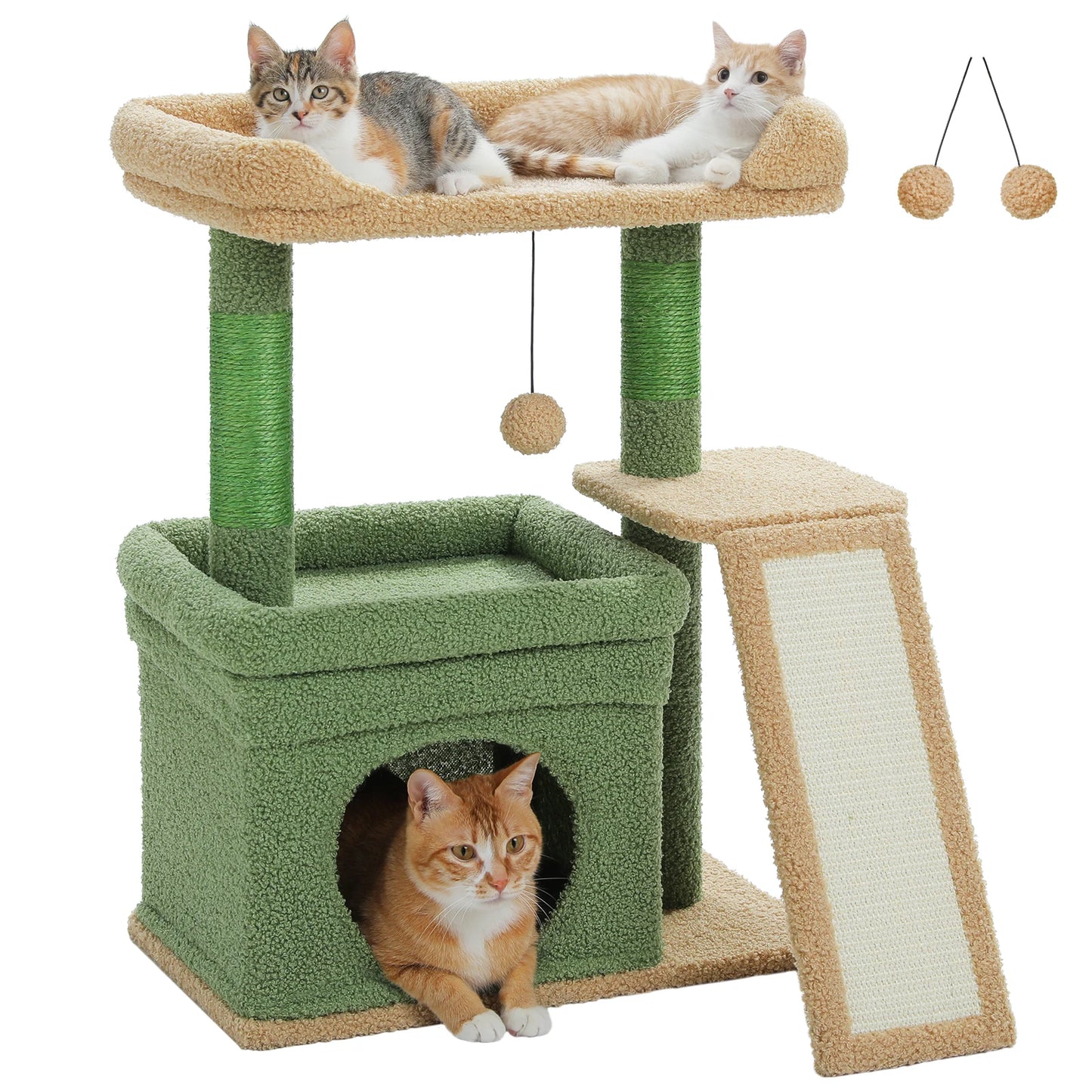 PAWZ Road Small Indoor Cat Tree Tower With Sisal Pad