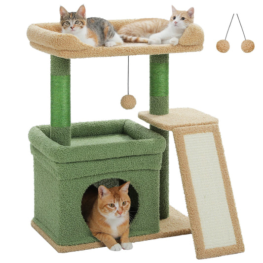 PAWZ Road Small Indoor Cat Tree Tower With Sisal Pad