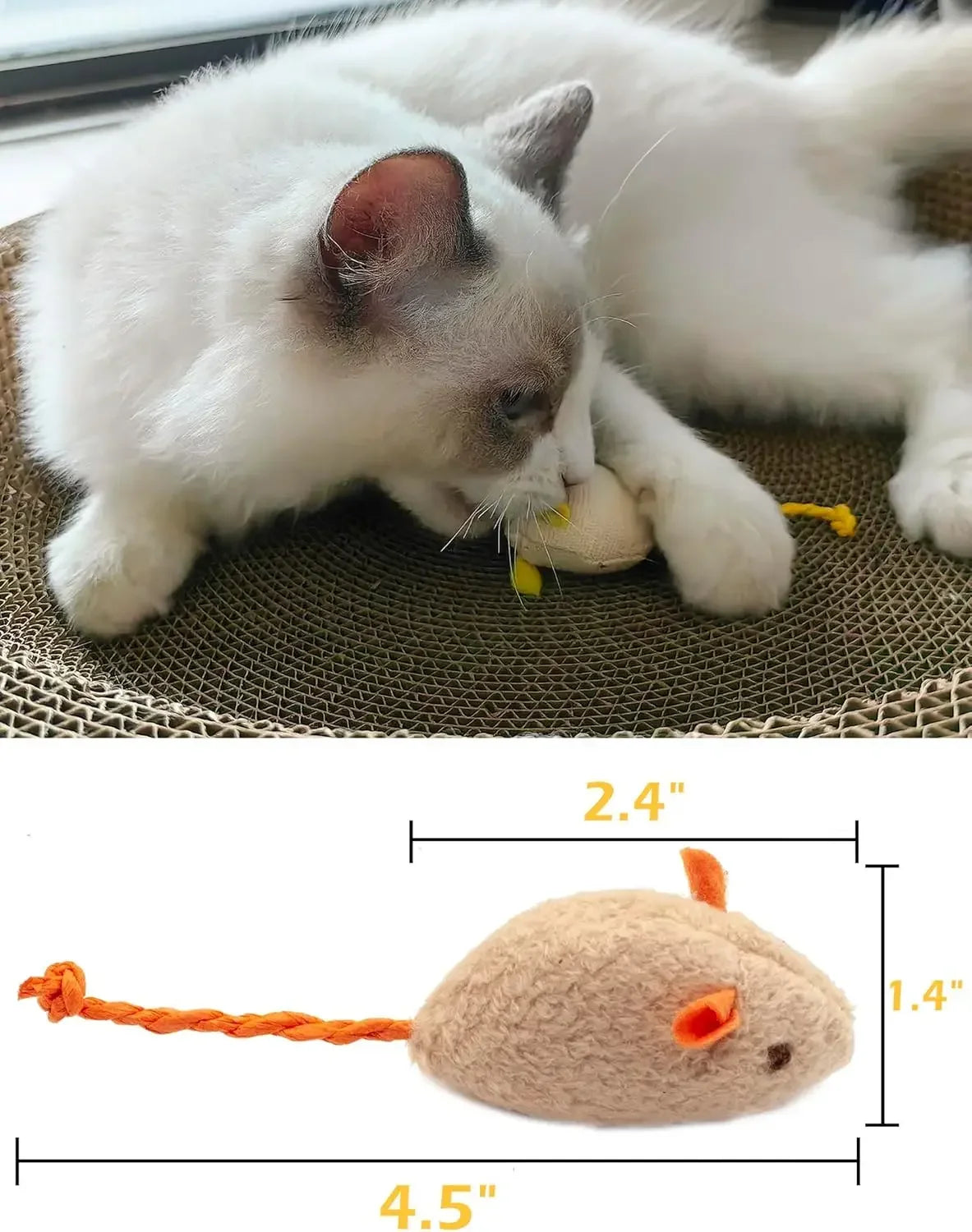 Catnip Rattle Mouse Toys For Cats 12 Pack Interactive