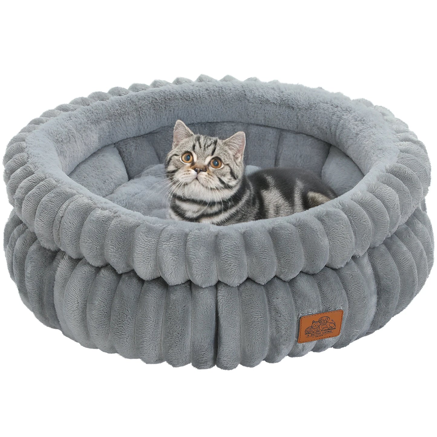 PEQULTICN Cat Bed Cozy Kitten Bed With Anti Slip Bottom