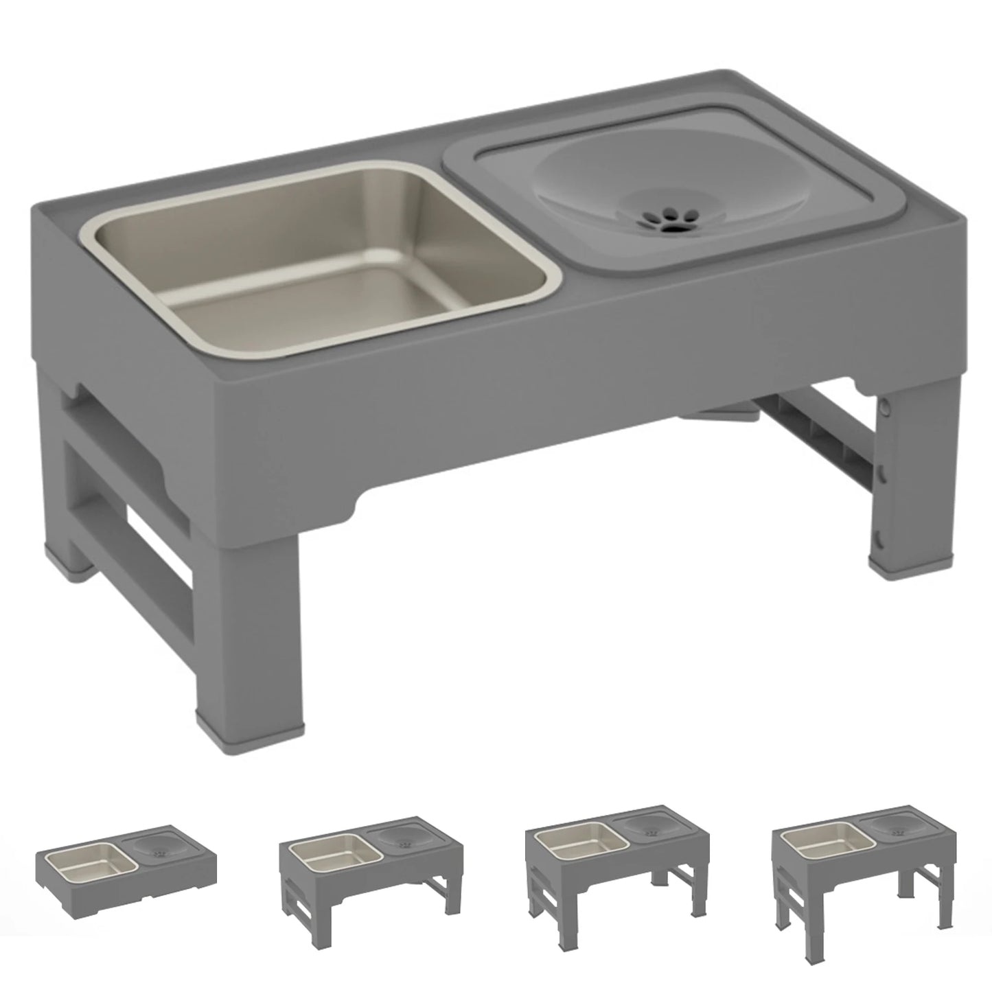 Twister CK Elevated Dog Slow Feeder With Adjustable Heights