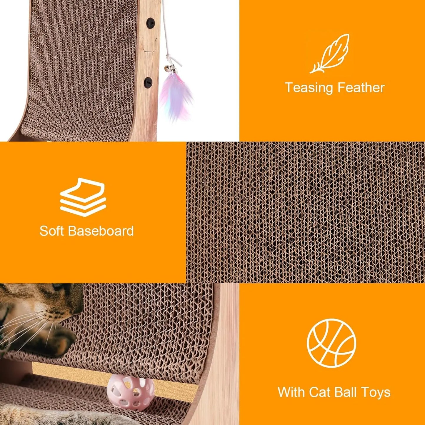 Guangdong L Shape Cat Scratcher For Indoor Cats Cardboard