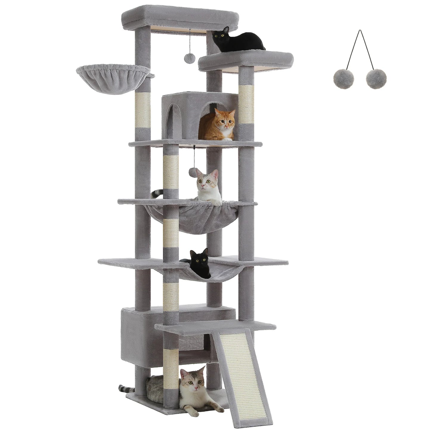 PAWZ Road Multi Level Cat Tree Tower With Sisal Posts