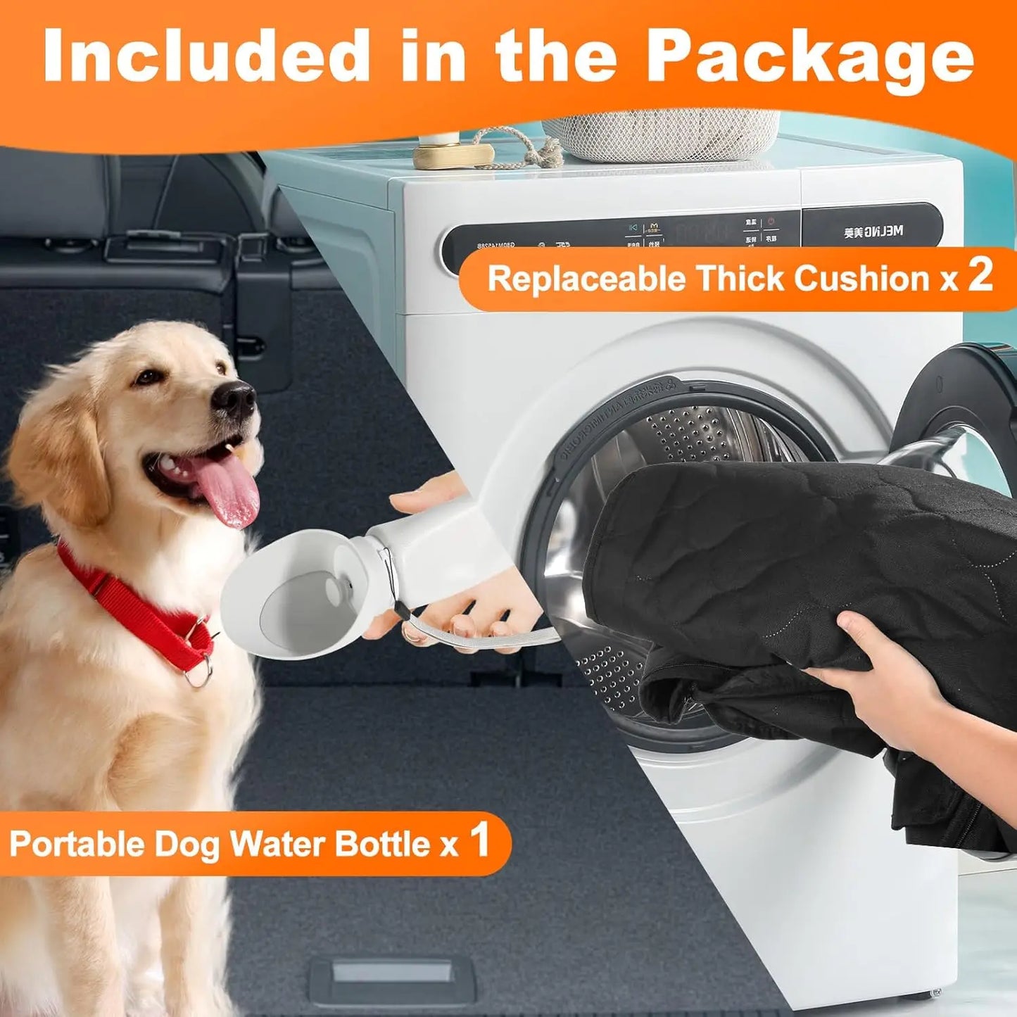 WedyvkoCN Waterproof Dog Car Seat Hammock Protector
