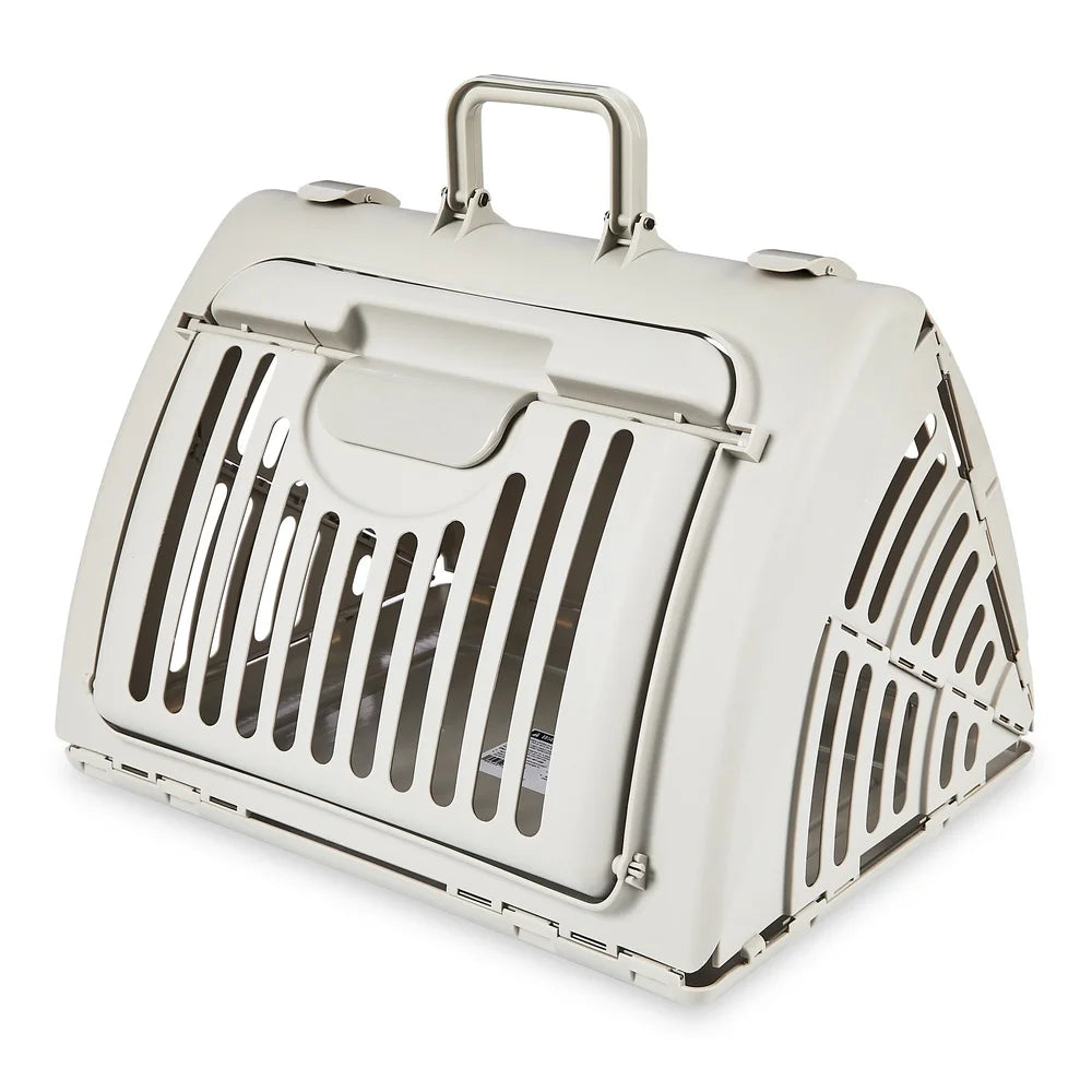 PDQ Foldable Plastic Cat Carrier Portable Travel Crate