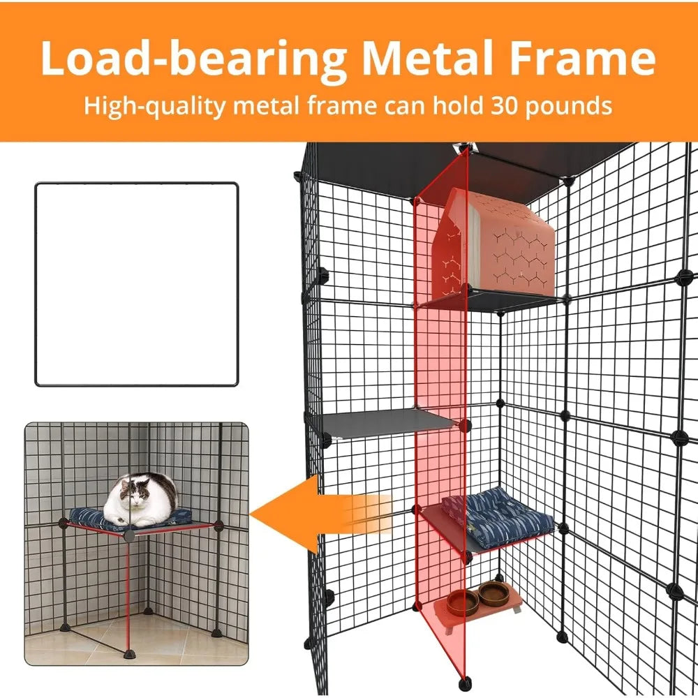Closure Large Cat Cage Enclosure Indoor Playpen Detachable