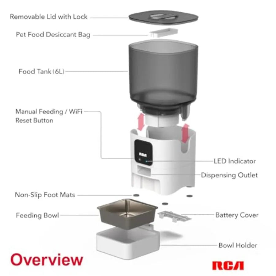 Hign-concerned Smart Pet Feeder With WiFi App Control 6L