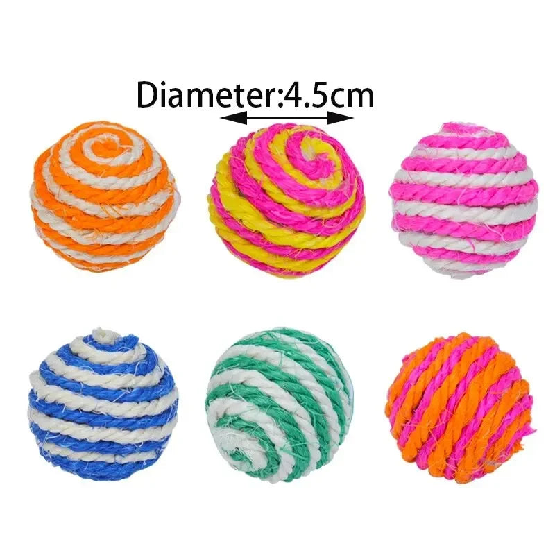 4 Pack Interactive Cat And Dog Ball Toys For Pets Training