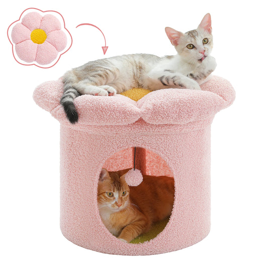 PAWZ Road Cat Beds Indoor House With Removable Flower Bed