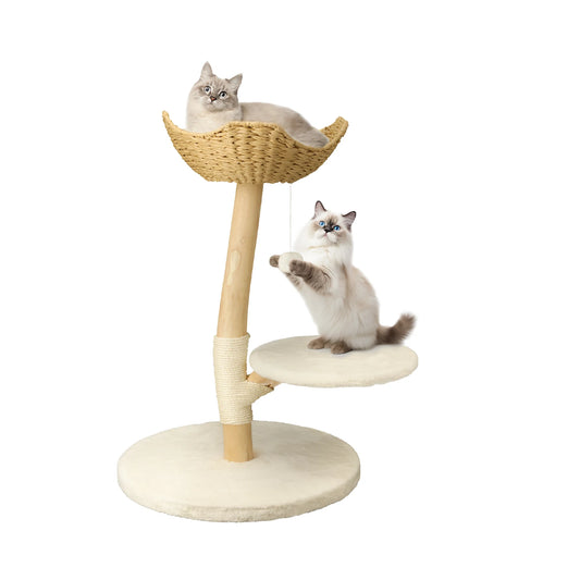 BORWARTCN Cat Tree Tower Plush Condo Scratching Posts