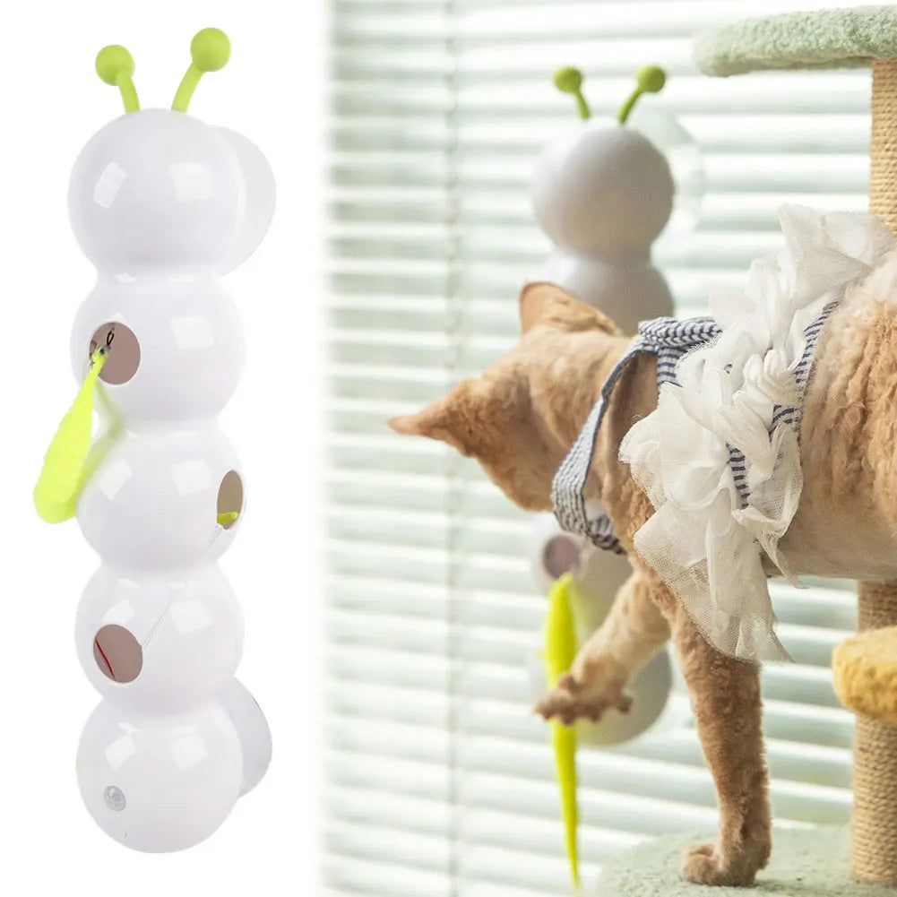 Hign-Concerned Caterpillar Cat Toy Motion Activated Tail