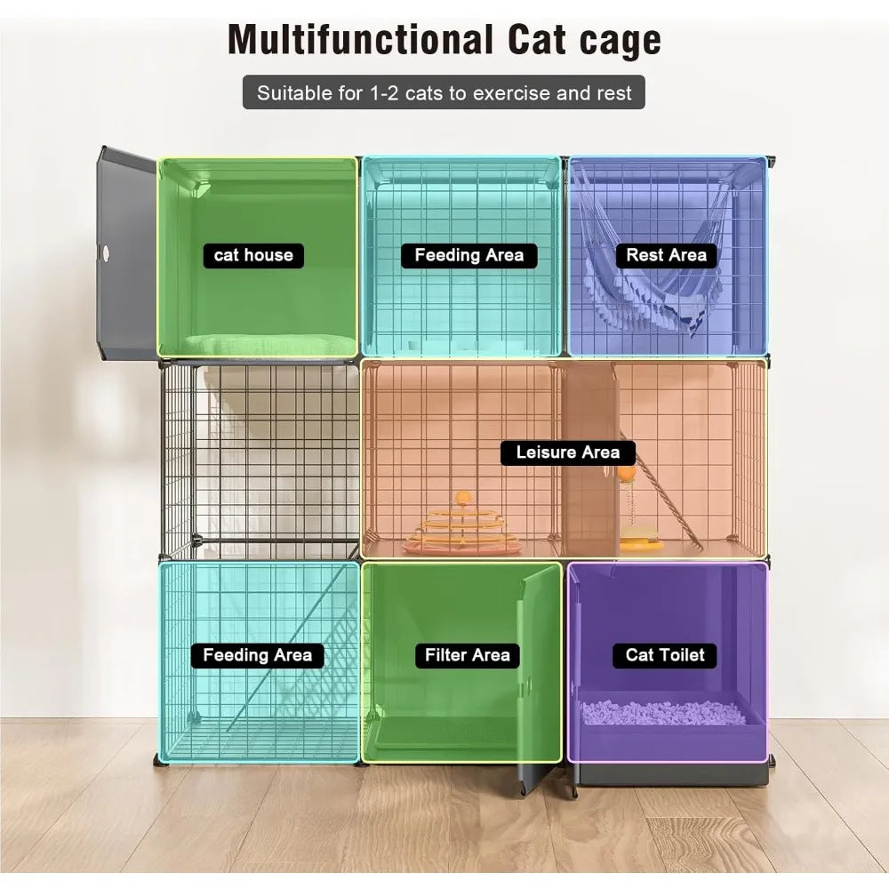 Closure Cat Enclosure Indoor Outdoor 3 Tier Catio Playpen