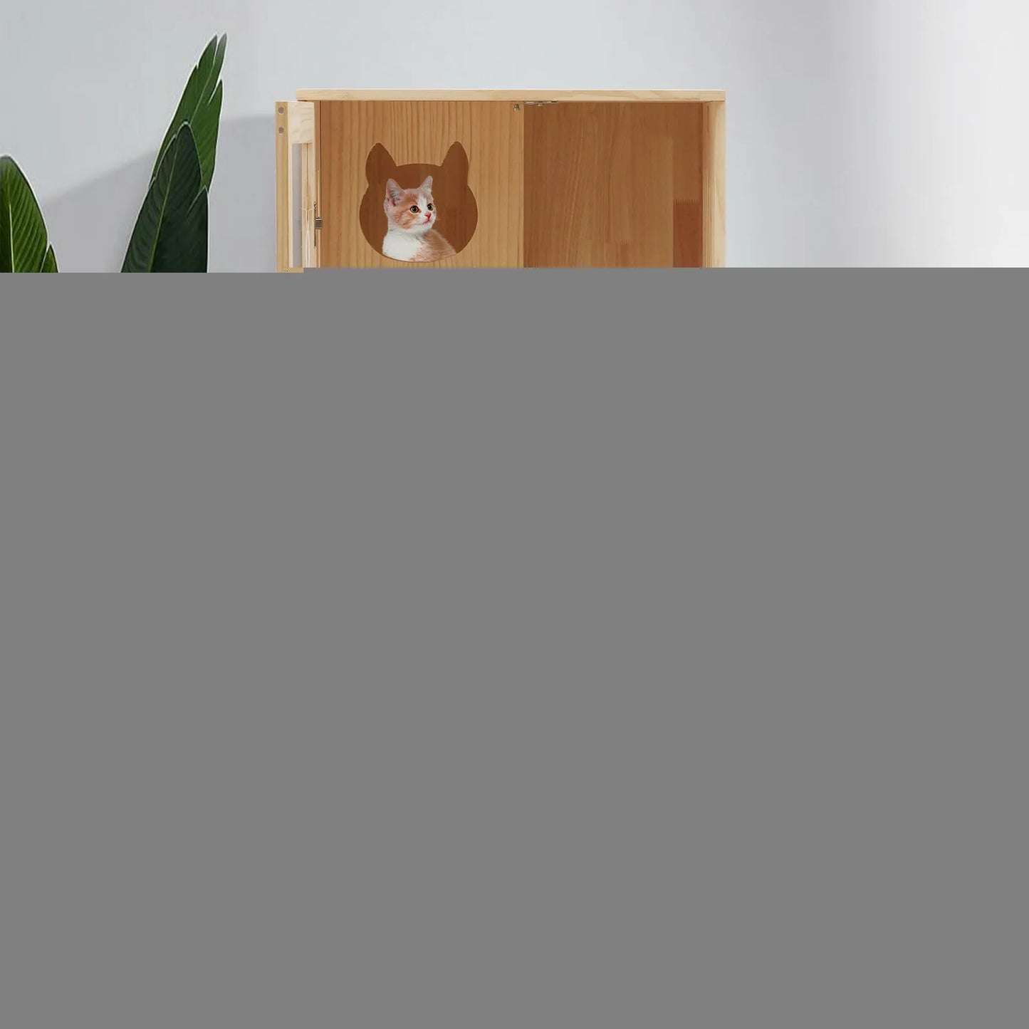 Closure Wooden Indoor Cat Enclosure Catio Kit With Ramp