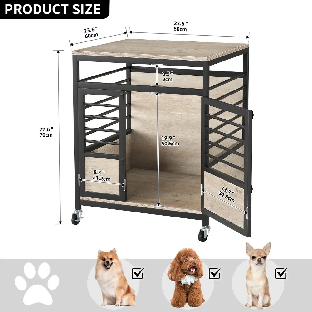 Hign-concerned Heavy Duty Crate Dog Kennel On Wheels