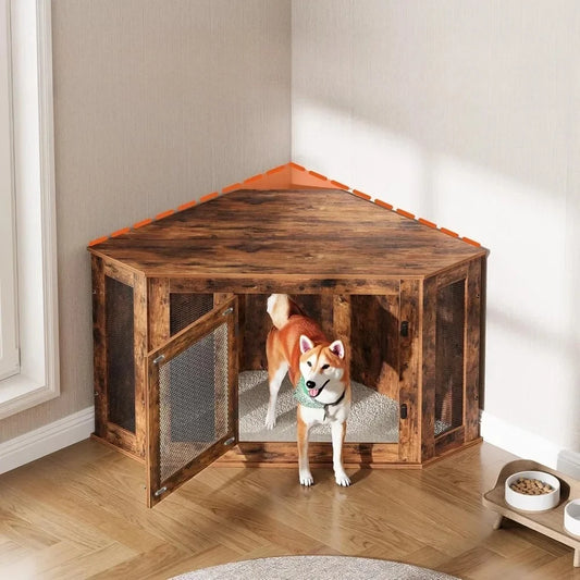 Hign-concerned Corner Dog Crate Furniture End Table