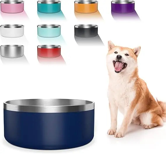 Breed Stainless Steel Dog Bowl Non Slip Quiet Bottom
