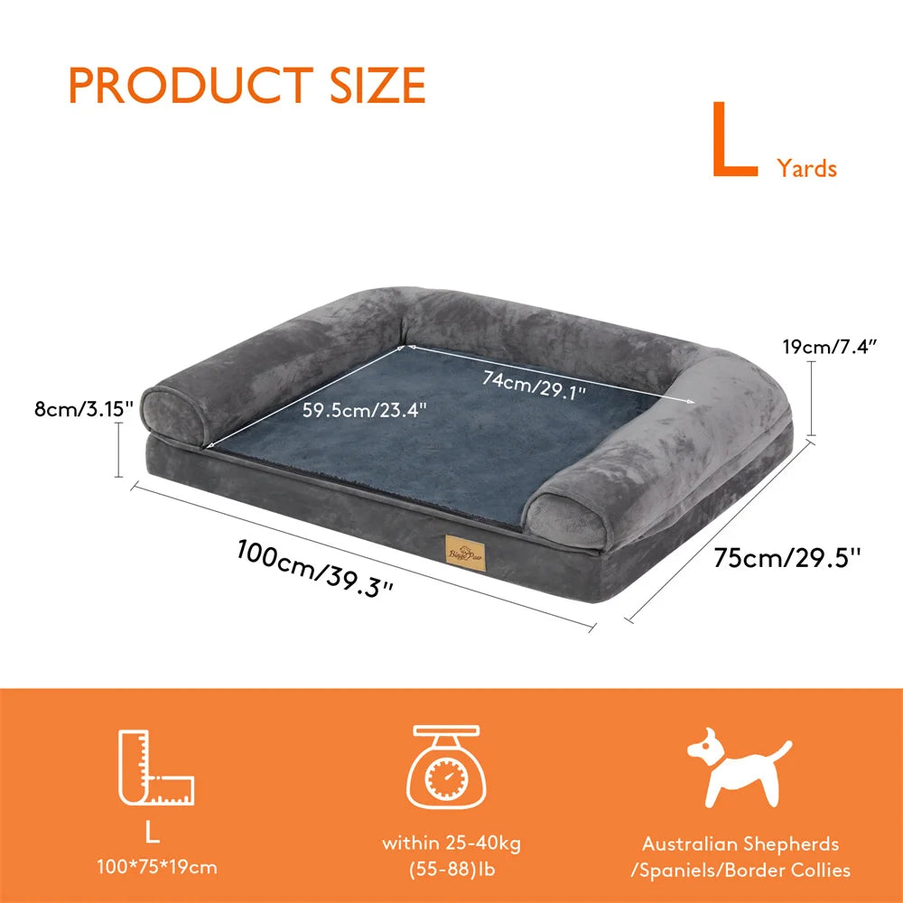 BORWARTC Calming Orthopedic Dog Bed Removable Cover