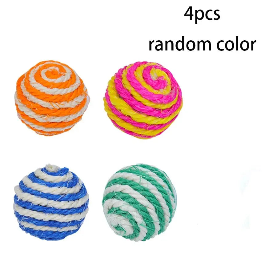 4 Pack Interactive Cat And Dog Ball Toys For Pets Training