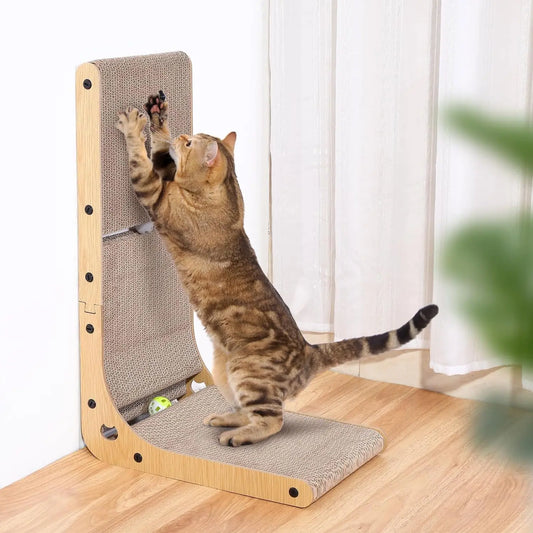 Guangdong L Shape Cat Scratcher For Indoor Cats Cardboard