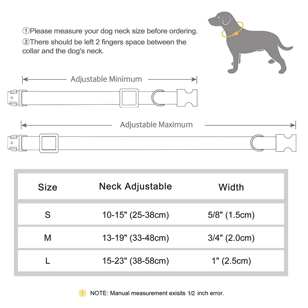 Didog PU Leather Dog Collar Engraved ID Necklace Adjustable