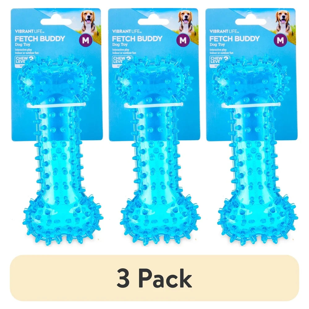 Hign-concerned Spiky Bone Dog Toy Chew Level 3 Durable TPR