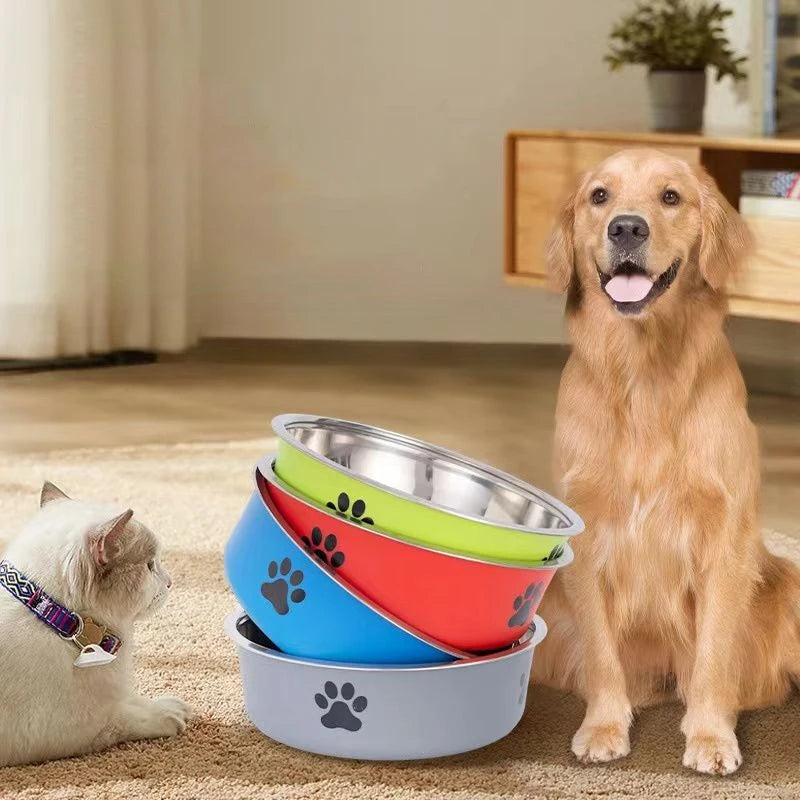 Hignconcerned Stainless Steel Pet Water Bowl With Non Slip
