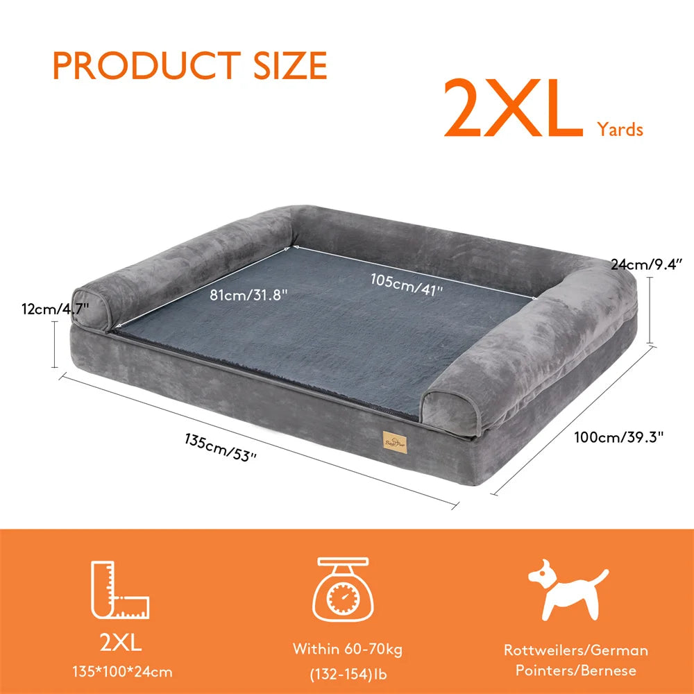 BORWARTC Calming Orthopedic Dog Bed Removable Cover