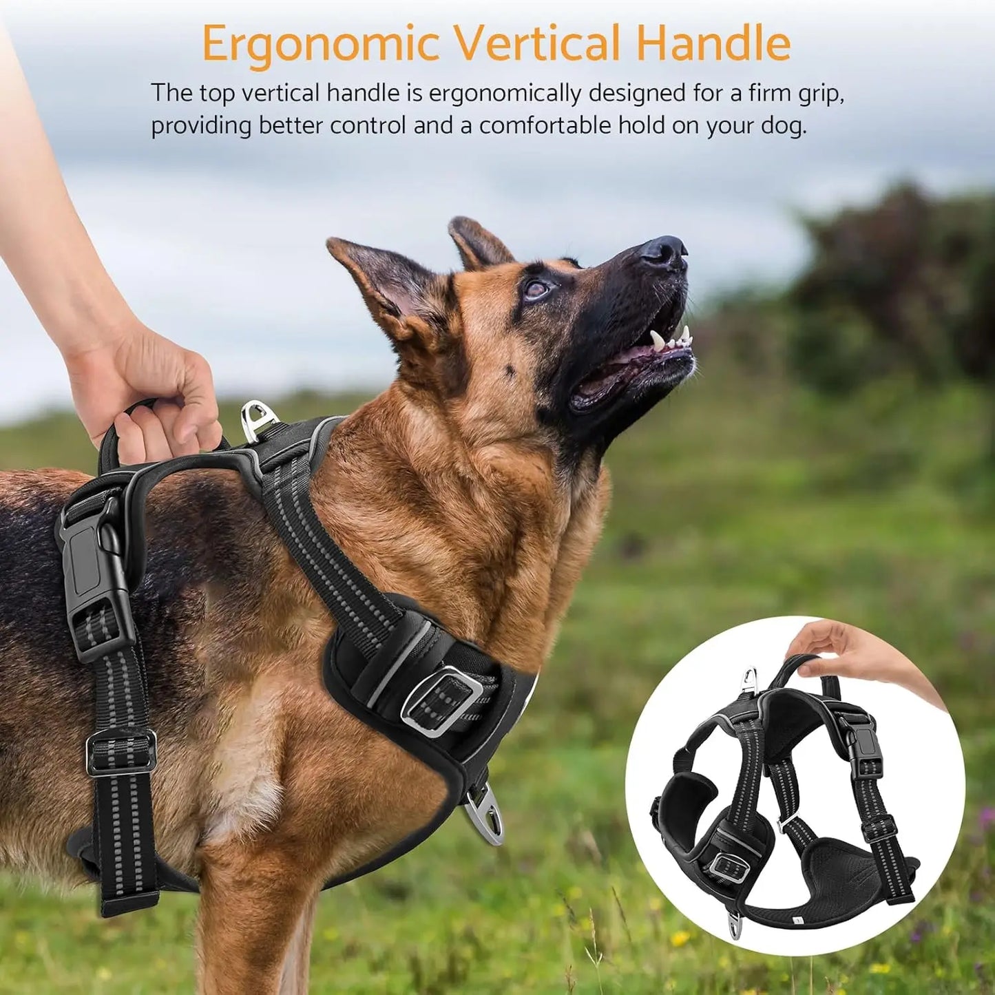 Maxetodo No Pull Adjustable Dog Harness Reflective Pro