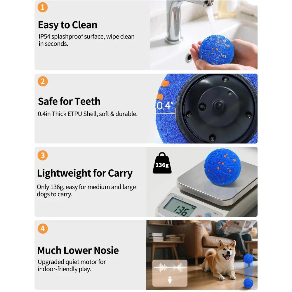 Hignconcerned SCHITEC Smart Interactive Dog Ball Toy